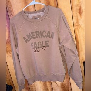 American Eagle Outfitters Tan Crew Neck Sweater